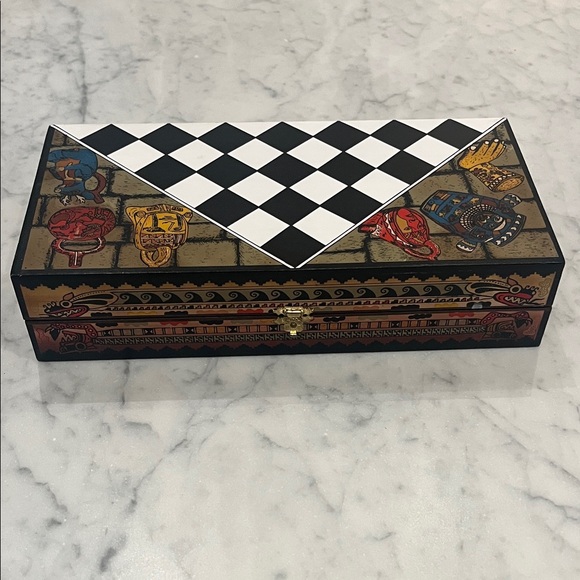 Vintage Other - Handmade Vintage Peruvian Wooden Chessboard Box